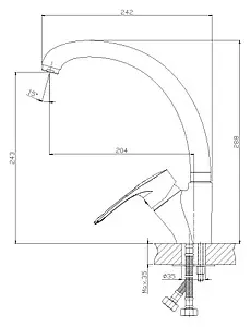 Смеситель для кухни Rossinka хром T40-23 Смеситель для кухни Rossinka хром T40-23, 2