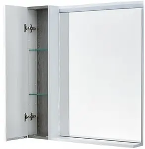 Шкаф-зеркало Aquaton Рене 80 белый/грецкий орех 1A222502NRC80 Шкаф-зеркало Aquaton Рене 80 белый/грецкий орех 1A222502NRC80, 3