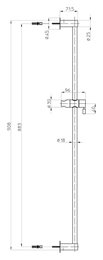 Душевая штанга Bossini хром D38000.030