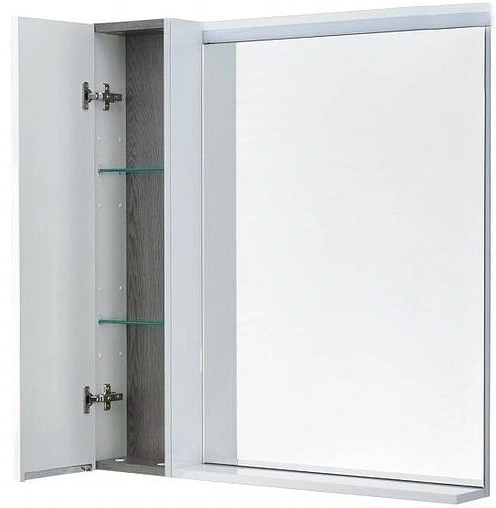 Шкаф-зеркало Aquaton Рене 80 белый/грецкий орех 1A222502NRC80 Шкаф-зеркало Aquaton Рене 80 белый/грецкий орех 1A222502NRC80