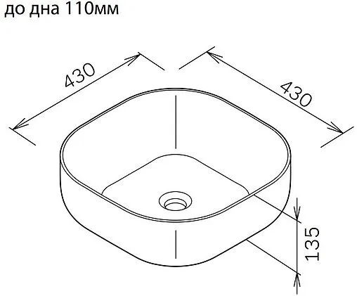 Раковина Am.Pm Func 43 черный матовый M8FWCC30430BM Раковина Am.Pm Func 43 черный матовый M8FWCC30430BM