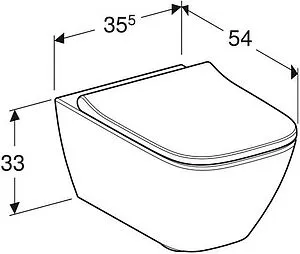 Унитаз подвесной безободковый Geberit Smyle Square Rimfree белый 500.683.01.2 Унитаз подвесной безободковый Geberit Smyle Square Rimfree белый 500.683.01.2, 2