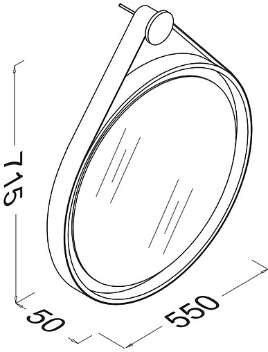 Зеркало на ремне с подсветкой ISVEA Marino 55 с подогревом чёрный 21SQ4004055I Зеркало на ремне с подсветкой ISVEA Marino 55 с подогревом чёрный 21SQ4004055I