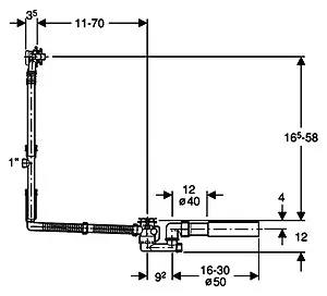 Слив-перелив для ванны Geberit хром 150.525.21.1 Слив-перелив для ванны Geberit хром 150.525.21.1, 2