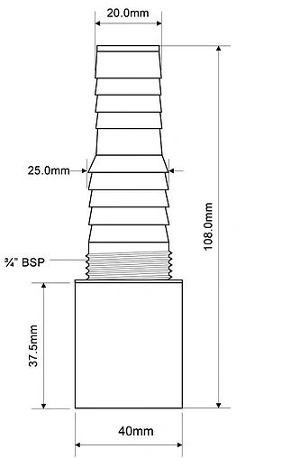 Отвод для бытовой техники в канализацию Mc Alpine MRWMF40