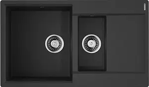 Мойка кухонная Omoikiri Daisen 86-2-BL черный 4993477 Мойка кухонная Omoikiri Daisen 86-2-BL черный 4993477, 1