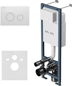 Инсталляция для подвесного унитаза Set 4 в 1 Am.Pm ErgoFit I012711.0101 с кнопкой белый глянцевый Инсталляция для подвесного унитаза Set 4 в 1 Am.Pm ErgoFit I012711.0101 с кнопкой белый глянцевый, 1