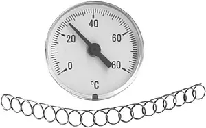 Термометр биметаллический накладной Itap 80°С 492N, 3