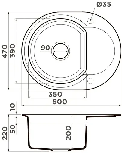 Мойка кухонная Omoikiri Sakaime 60E-DC темный шоколад 4993205