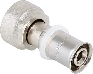 Муфта пресс с накидной гайкой 16мм x ¾"ек Valtec VTc.712.NE.1605 Муфта пресс с накидной гайкой 16мм x ¾"ек Valtec VTc.712.NE.1605, 1