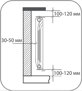 Радиатор биметаллический 8 секций PFBM50008 Радиатор биметаллический 8 секций PFBM50008, 2
