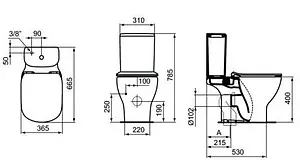 Чаша унитаза Ideal Standard Tesi AquaBlade Silk white белый матовый T0087V1 Чаша унитаза Ideal Standard Tesi AquaBlade Silk white белый матовый T0087V1, 2