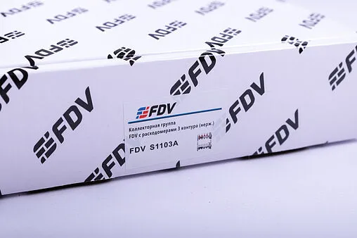 Группа коллекторная с расходомерами 3 отвода 1&quot;в/в x ¾&quot;ек FDV S1103C-2/3