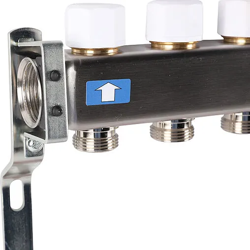 Группа коллекторная с расходомерами 10 отводов 1&quot;в/в x ¾&quot;ек Rommer RMS-1200-000010