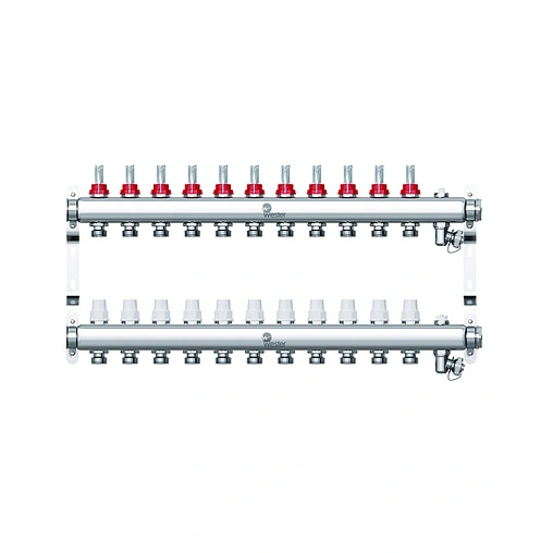 Группа коллекторная с расходомерами 11 отводов 1&quot;в/в x 3/4&quot;ек Wester W902.11