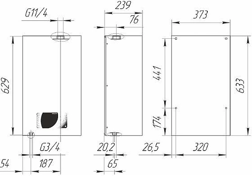 Котел электрический одноконтурный 9.45кВт Эван WARMOS‑RX 9.45 12439