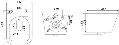 Унитаз подвесной безободковый Lemark Florex Торнадо 3.0 черный матовый 9612002