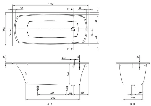 Ванна квариловая Villeroy&amp;Boch My Art 170x75 star white UBQ170MYA2V-96