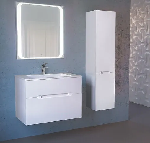 Тумба под умывальник подвесная Jorno Modul 80 белый Mоl.01.77/P/W