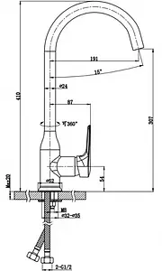 Смеситель для кухни Bravat Arden хром F7351385CP-RUS, 2