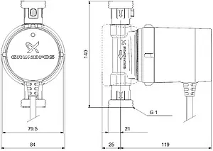 Насос циркуляционный для ГВС Grundfos Comfort Basic 15-14 BX PM 97916772, 2