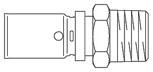 Муфта пресс переходная 20мм x ½"н Oventrop Cofit P 1512065 Муфта пресс переходная 20мм x ½"н Oventrop Cofit P 1512065, 3