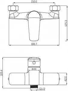 Смеситель для душа Swedbe Mars хром 1720 Смеситель для душа Swedbe Mars хром 1720, 2