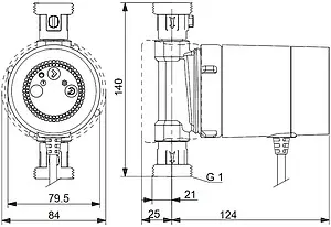 Насос циркуляционный для ГВС Grundfos Comfort Digital Timer 15-14 BXDT PM 99831281, 2