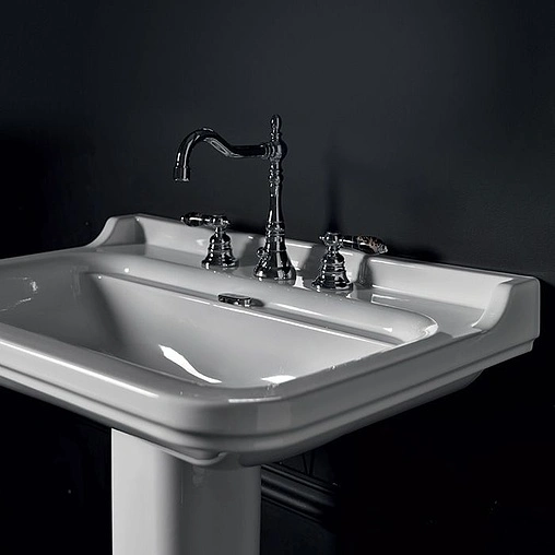 Раковина Kerasan Waldorf 80 белый 4141K1bi/cr*3 Раковина Kerasan Waldorf 80 белый 4141K1bi/cr*3