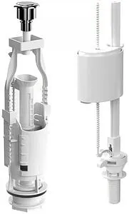 Комплект арматуры для бачка однорежимный ½&quot; пластик нижний BERGES Eko 11 030311, 1