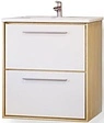 Тумба-умывальник подвесная Raval Frame 60 белый/дуб сонома Fra.01.60/P/W-DS+QDR60SLWB01