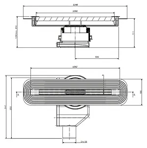 Лоток душевой Set 1050мм h=72мм 0.8л/сек Pestan Confluo Slim Line 1050 13100037, 5