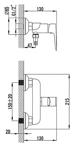 Смеситель для душа Ravak Classic хром X070084 Смеситель для душа Ravak Classic хром X070084, 2