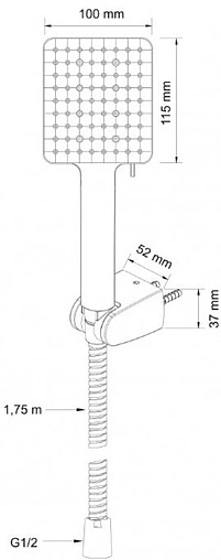 Душевой набор Swedbe Calypso хром 5095