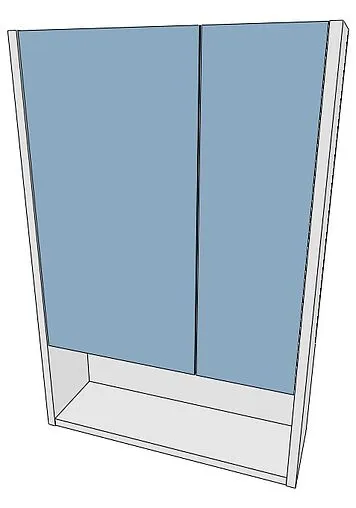 Шкаф-зеркало Айсберг Ева 50 белый DA5920HZ