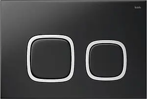 Клавиша смыва для унитаза IDDIS Unifix UNI04BCi77 кнопки/хром, рамка/черный матовый, 1