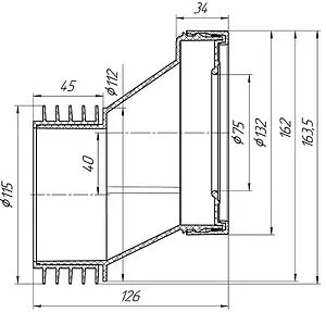 Патрубок для унитаза эксцентриковый Ани Пласт 40мм W0420 Патрубок для унитаза эксцентриковый Ани Пласт 40мм W0420, 2