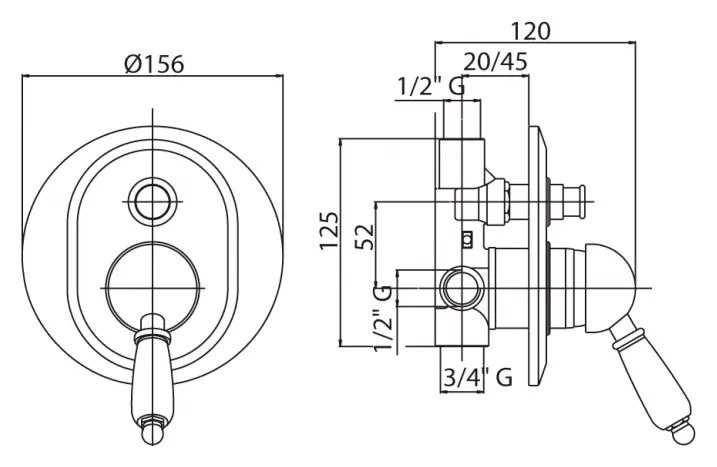 Смеситель для ванны скрытого монтажа Cezares Venezia хром VENEZIA-VDIM-01-Bi Смеситель для ванны скрытого монтажа Cezares Venezia хром VENEZIA-VDIM-01-Bi, 2