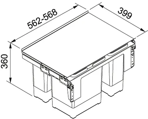 Мусорная система Franke Garbo 60-3 121.0200.680