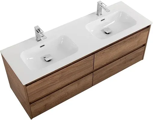 Тумба-умывальник подвесная BelBagno KRAFT 140 Rovere Tabacco KRAFT-1400-4C-SO-2-RT+BB1400-2-ETL