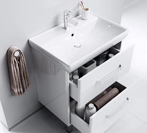 Тумба под умывальник напольная Aqwella Neo 60 белый Neo.01.06