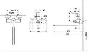 Смеситель для ванны с длинным изливом Bravat Real хром F6121179CP-01L Смеситель для ванны с длинным изливом Bravat Real хром F6121179CP-01L, 2