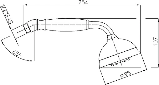 Лейка ручного душа Bossini Roman ORO золото B00586.021