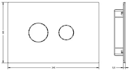 Клавиша смыва для унитаза ArtCeram INOX 714.000.BS нержавеющая сталь