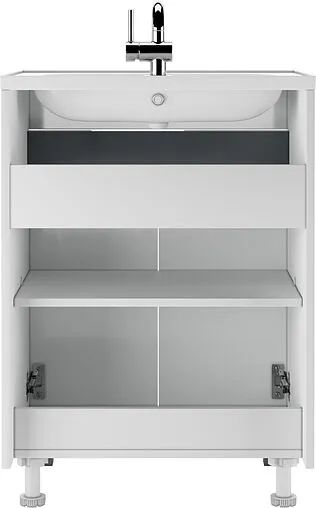 Тумба-умывальник напольный Домино Vector 60 белый DV6603T+4670142930501