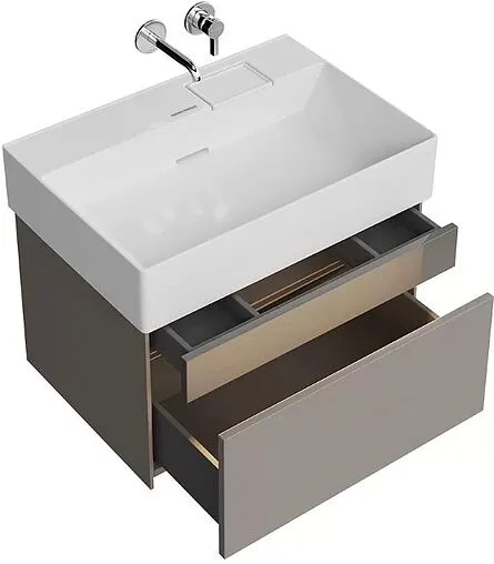 Тумба-умывальник подвесная Kerama Marazzi Logica 70 песчаный LOG.70.2\SAN+LO.wb.70.1