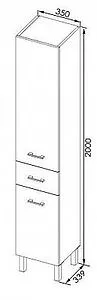 Шкаф-пенал напольный Aquanet Верона 35 R белый 00178970 Шкаф-пенал напольный Aquanet Верона 35 R белый 00178970, 2