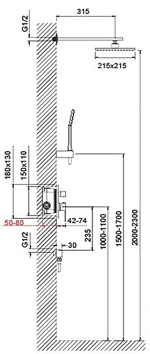 Душевая система со смесителем для душа Timo Selene золото матовое SX-2069/17SM