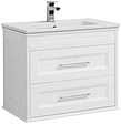Тумба-умывальник Aquanet Бостон М 80 белый 00209677+00186188