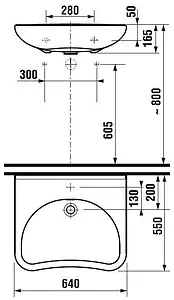 Раковина Jika Mio 64 белый 8137140001049 Раковина Jika Mio 64 белый 8137140001049, 2